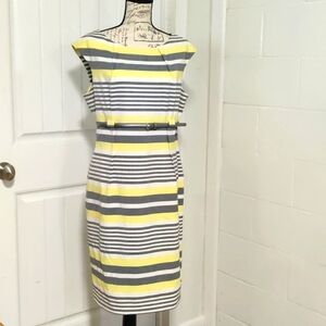 Calvin Klein size  14 striped sheath dress